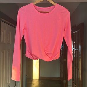 NWT Lilly Pulitzer Luxletic Long Sleeve Cropped Workout Active Top Sz M Pink